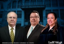 Magistrados actuales van por la reelección en proceso a cargo del Congreso. Arte La Hora: Alejandro Ramírez.